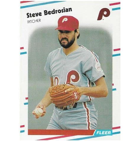 Bedrosian Steve Philadelphia Phillies Fleer 298 Baseball