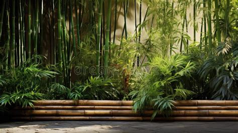 Garden bamboo border stock illustration. Illustration of growth - 313772758