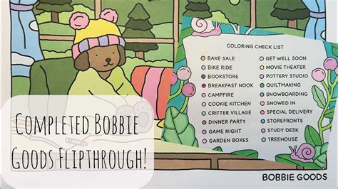 Completed Bobbie Goods Coloring Book Fall Winter 2022 Vol 5 Flip