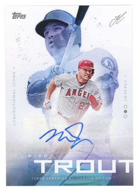 Lot Detail 2019 Topps X Lindor 10a A Generational Icons Mike Trout