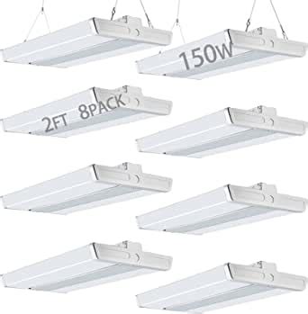 Bulbeats 8 Pack LED High Bay Shop Light For Large Area Illumination