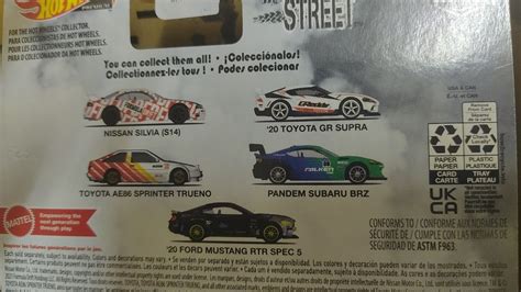 Hot Wheels Street Slide Nissan Supra Silvia Mustang Toyota AE Hobbies Toys Toys Games On