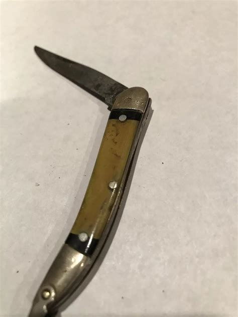 Vintage Nude Risqué Colonial Pocket Knife Single Blade Two Ladies