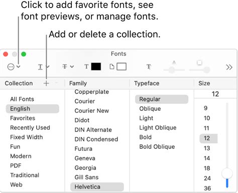 how to change mac app font size