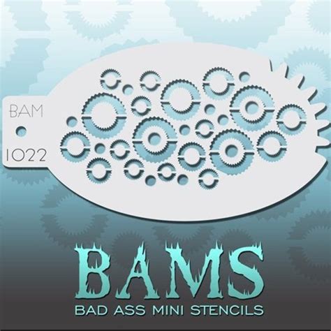 Bad Ass Bams FacePaint Stencil 1022 Facepaintshop