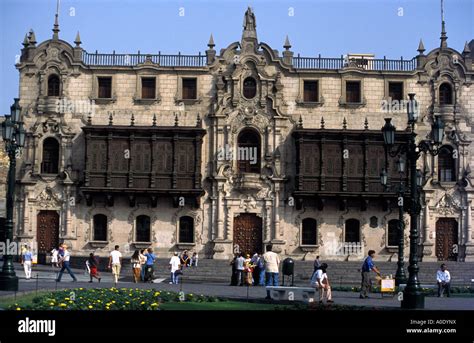 Archbishop s Palace Plaza de Armas Lima Peru Stock Photo - Alamy