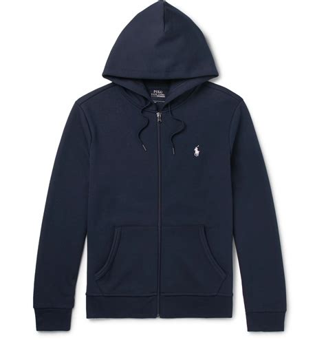 Navy Jersey Zip Up Hoodie Polo Ralph Lauren Grey Zip Hoodie