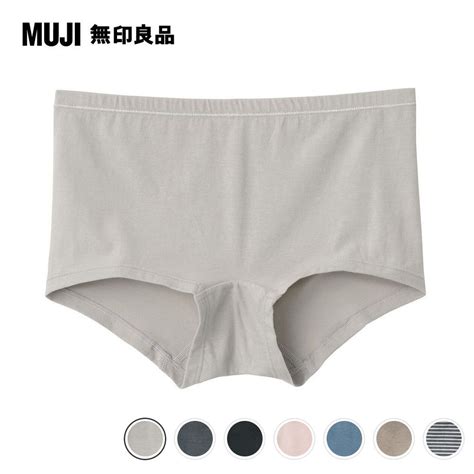 Muji 無印良品 七色可選女有機棉混彈性天竺無側縫平口內褲 Pchome 24h購物