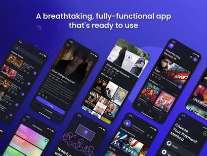 Flixism Movie Streaming App UI Kit By Mariposa Design EpicPxls