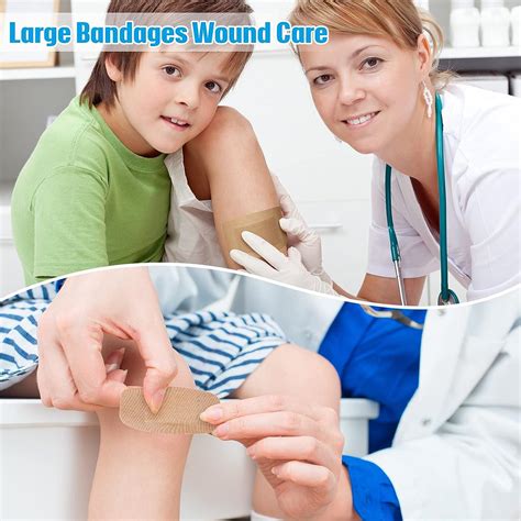 200 Pcs Large Assorted Flexible Fabric Adhesive Bandages - First Aid