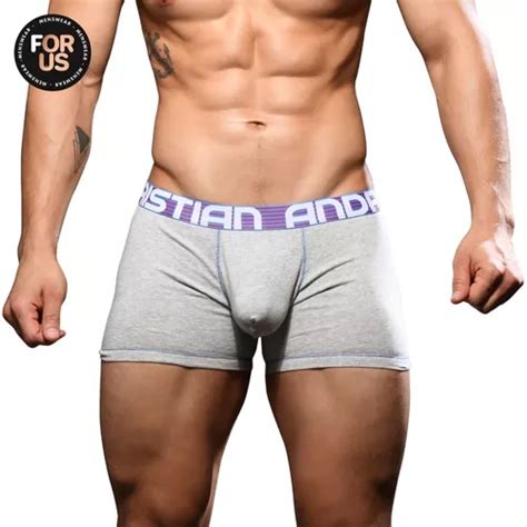 Boxer Andrew Christian Almost Naked Gris Env O Gratis