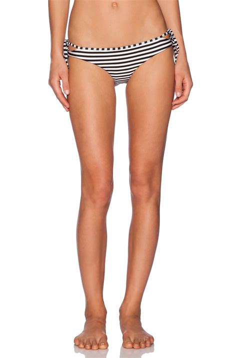 AMUSE SOCIETY Cora Stripe Everyday Bikini Bottoms In Black Sands REVOLVE