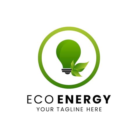 Plantilla de vector de diseño de logotipo de energía renovable eco