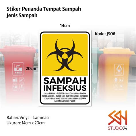 Jual Stiker Penanda Tempat Jenis Sampah Organik Non Anorganik Medis