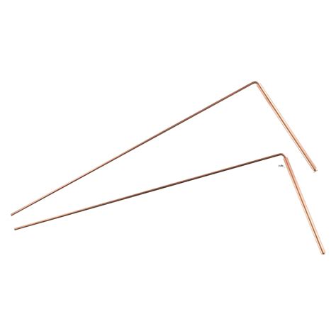 chengsi 2pcs 99.9% Pure Copper Dowsing Metal Detector Rod Copper Probe