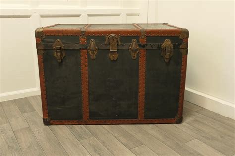 Large Vintage Rigid Breakless Co., Steamer Trunk For Sale at 1stDibs