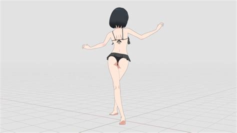 3D Model Emi Bikini Girl VR AR Low Poly CGTrader