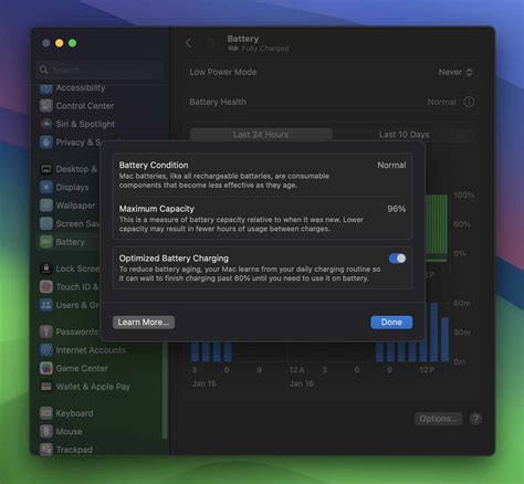 how to see battery health on mac