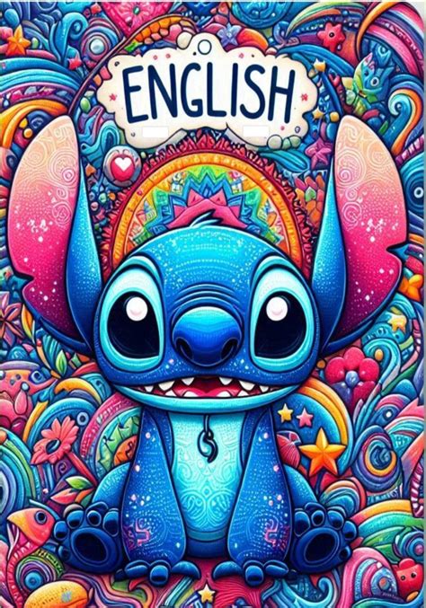 Como Se Escreve Stitch Em Inglês - Portada cuaderno Stitch Inglés 📔 | Disney character drawing, English ...
