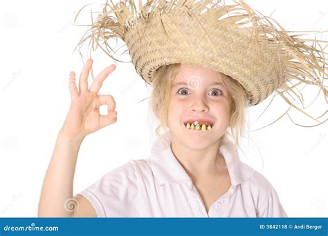Goofy Girl Ok Stock Photo Image Of Happy Gift Blonde 3842118