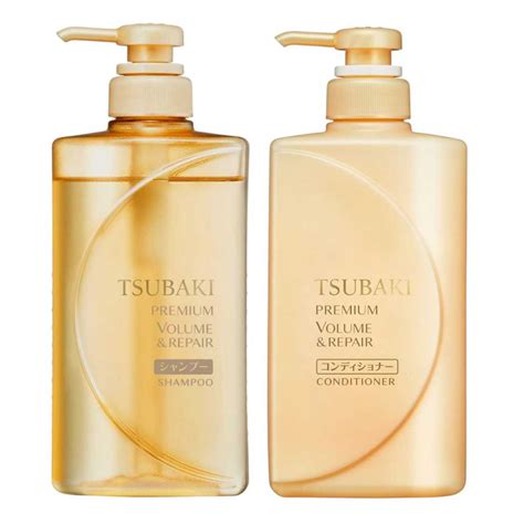 Shampoo E Condicionador Tsubaki - Kit Shampoo e Condicionador Premium Volume & Repair 490ml - Tsubaki ...