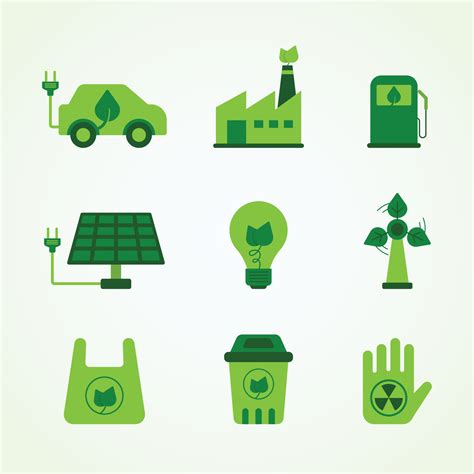 Set Of Green Technology Icon 2184679 Vector Art at Vecteezy