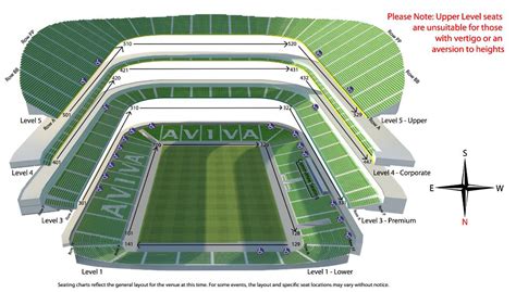 Aviva Stadium Layout Dublin Ireland