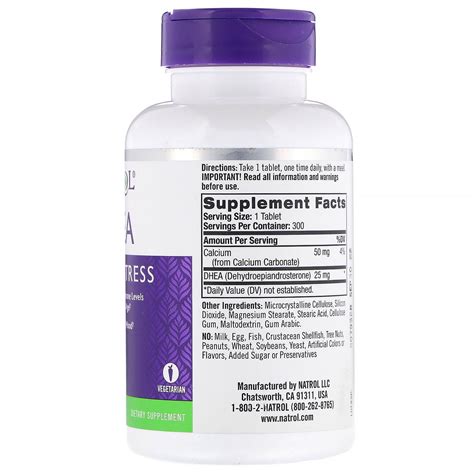 Natrol DHEA 25 mg 300 Tablets | Super Supplement