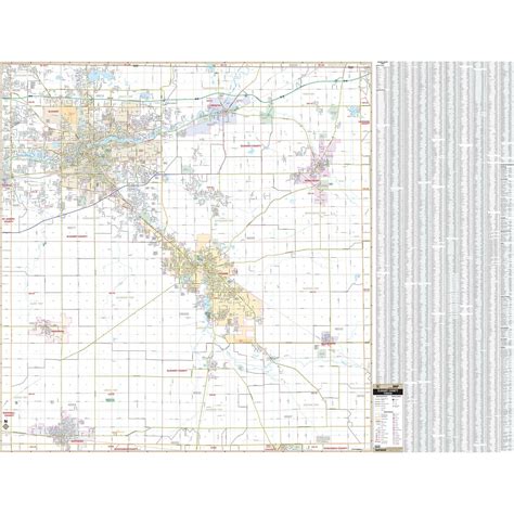Elkhart County IN Wall Map » Shop City & County Maps – Ultimate Globes