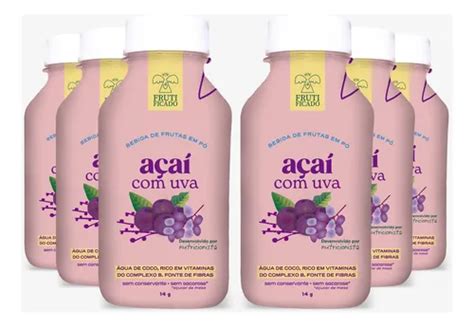 Suco Em Pó Saudável - Suco Pó Saudável Natural Sem Açúcar - Açaí Uva Kit 6 | Parcelamento sem ...