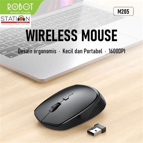 Jual Mouse Wireless Robot M205 24g 1600dpi Receiver Usb Untuk Pc Laptop Shopee Indonesia