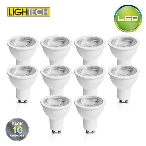 Ripley Packx10und Lampara Led Gu10 8w Luz Fria Lightech