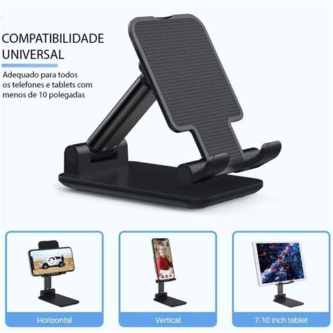 Suporte Celular E Tablet Mesa Ajust Vel E Dobr Vel Universal Mercadolivre