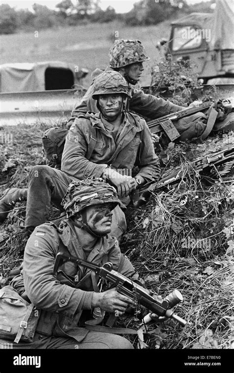 NATO exercises in Germany, German Army soldiers (September 1986 Stock ...