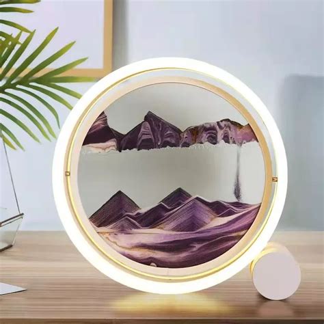 3D Moving Sand Art Table Lamp Lorsou