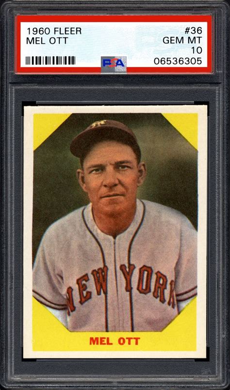 Auction Prices Realized Baseball Cards 1960 Fleer Mel Ott