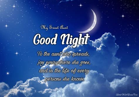 Good Night Messages For Aunt And Good Night Wishes