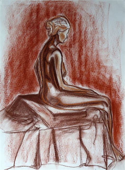 Seated Nude Study Drawing By Mary Bedy Fine Art America