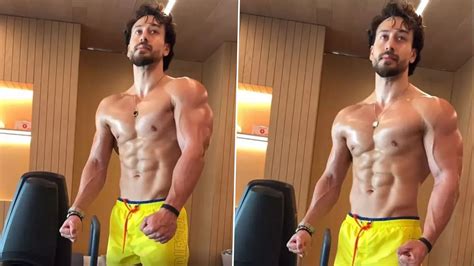 Actor Tiger Shroff Flaunts Ripped Physique