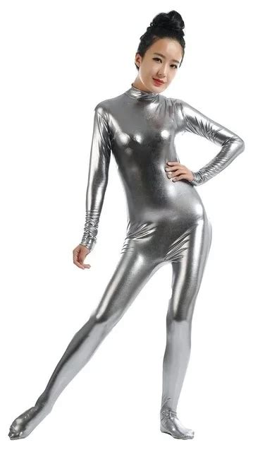 Buy Lzcmsoft Womens Gold Long Sleeve Zentai Suit