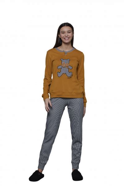 Γυναικεία πυτζάμα Noidinotte Κίτρινη Παντελόνι πτι καρό lingerie shop gr