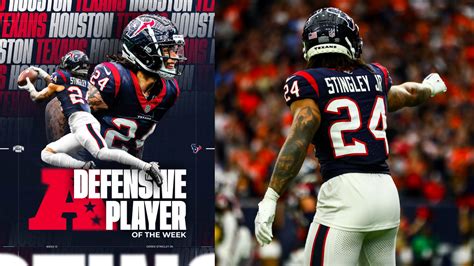 Derek Stingley Jr Wins Afc Defensive Player Of The Week