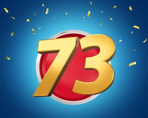 Premium Photo | Gold number 73 gold number seventy three on rounded red ...