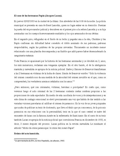 El Doble Crimen De Las Hermanas Papin Libro 9