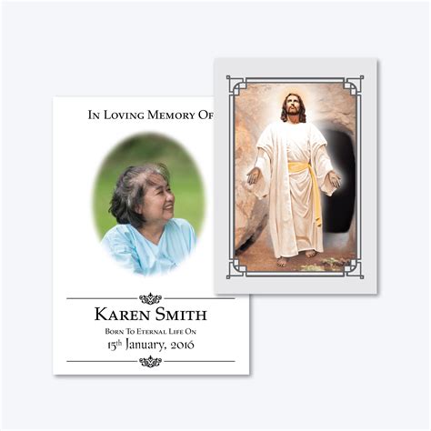 Funeral Memorial Cards - 9 Best Printable Memorial Card Templates