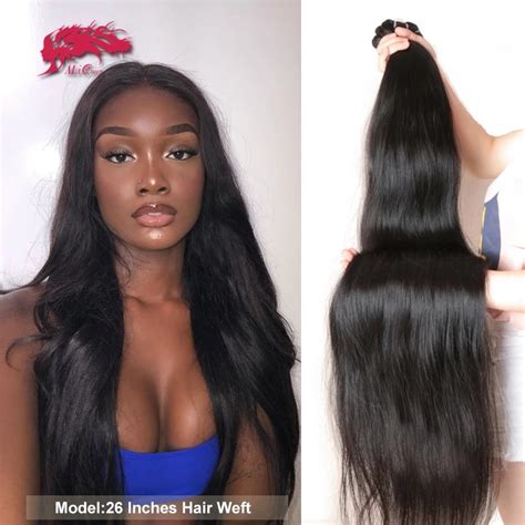 Brazilian Straight Human Hair Weaves Bundles 1 3 4 Pcs Remy Hair