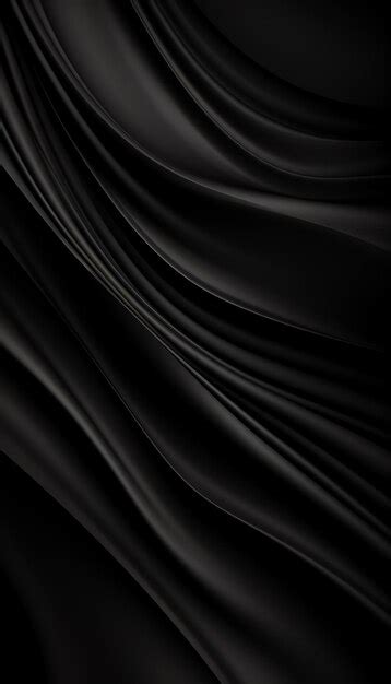 Premium Photo | A black fabric with wavy folds