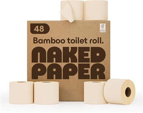 Naked Paper Unbleached Bamboo Toilet Roll Rolls Sustainable Bulk