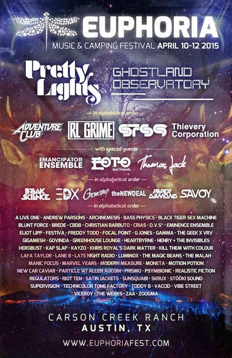 Euphoria Music Festival 2015 Lineup Announced Featuring Pretty Lights