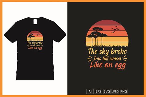 Sunset T Shirt Design Graphic By World Of Graphics · Creative Fabrica